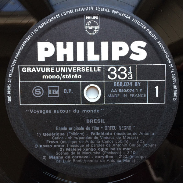 Various : Brésil (Bande Originale Du Film "Orfeu Negro" / Carnaval A Rio En Direct) (LP, Comp)