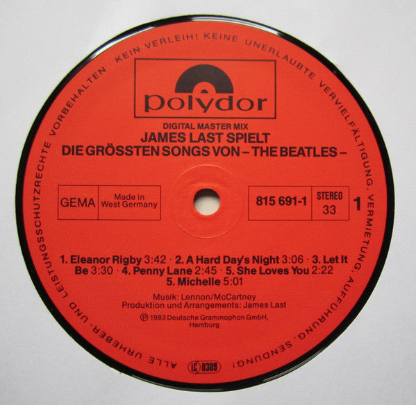 James Last : James Last Spielt Die Grössten Songs Von John Lennon, Paul McCartney, Ringo Starr, George Harrison - The Beatles (LP, Album)