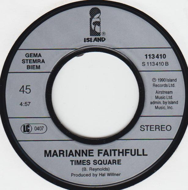 Marianne Faithfull : Blazing Away / Times Square (7", Single)
