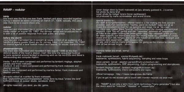 ['ramp] : Nodular (CD, Album)