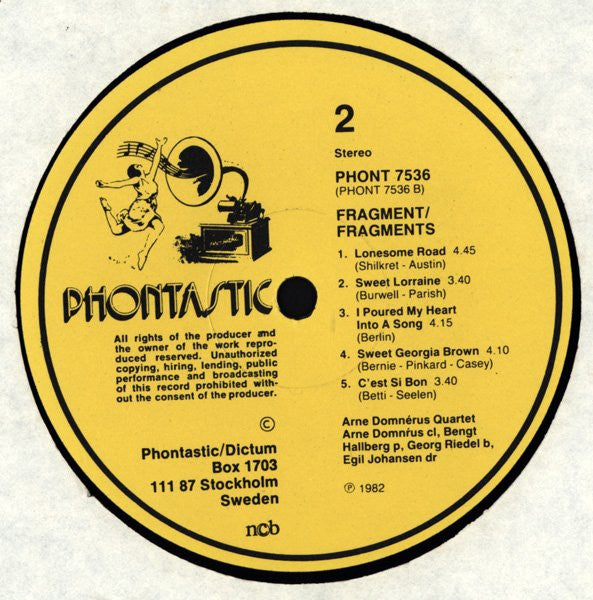 Arne Domnérus Kvartett : Fragment (LP, Album)