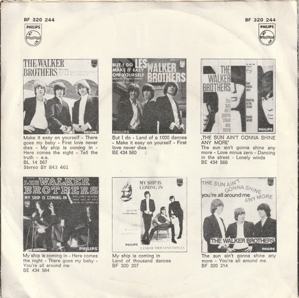 The Walker Brothers : (Baby) You Don't Have To Tell Me (7", Single, Mono)