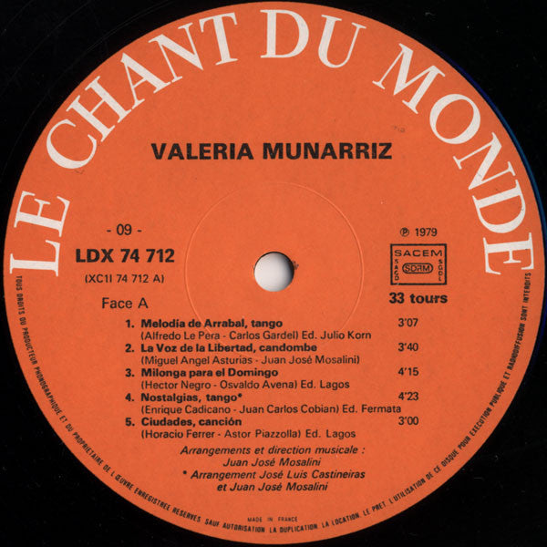 Valeria Munarriz : Tango (LP, Gat)
