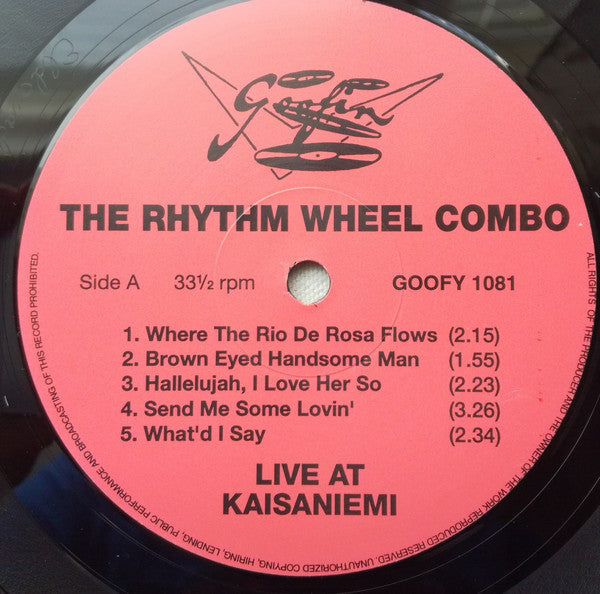 The Rhythm Wheel Combo : Live At Kaisaniemi (10", Album)
