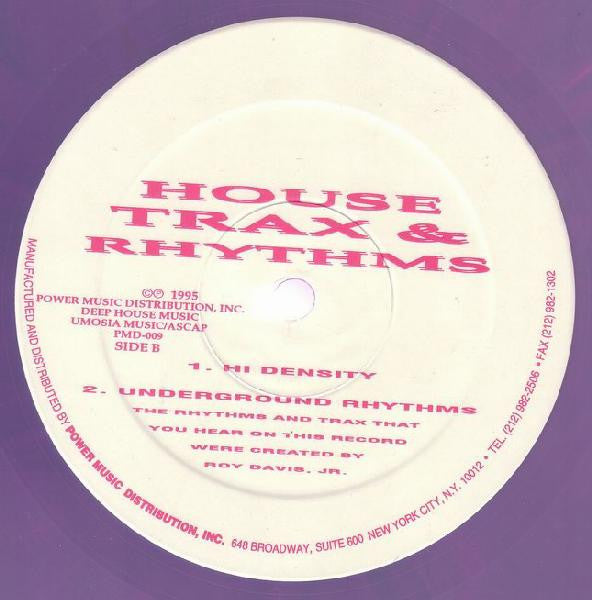 Roy Davis Jr. : House Trax & Rhythms (12", Pur)