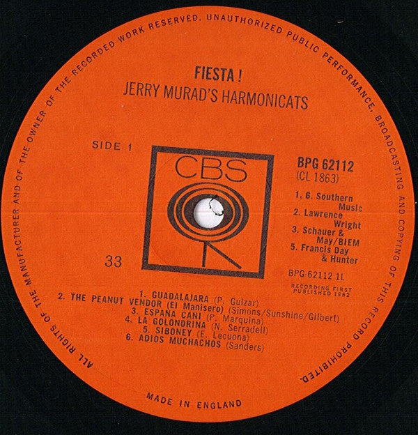 Jerry Murad's Harmonicats : Fiesta! (LP, Album)