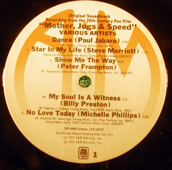 Various : Mother, Jugs & Speed (Original Soundtrack) (LP, Album, Comp)