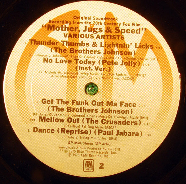 Various : Mother, Jugs & Speed (Original Soundtrack) (LP, Album, Comp)
