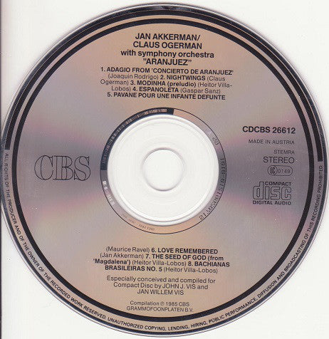 Jan Akkerman • Claus Ogerman : Aranjuez (CD, Album, RE)