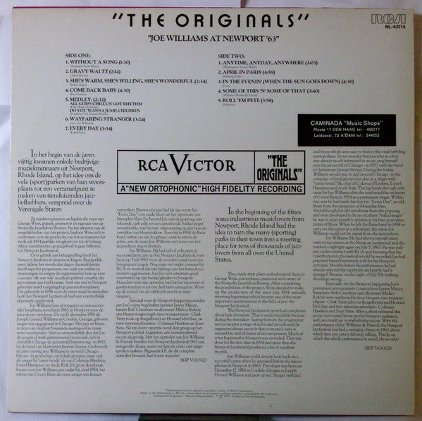 Joe Williams : Joe Williams At Newport '63 (LP, Album, RE)