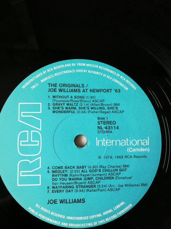 Joe Williams : Joe Williams At Newport '63 (LP, Album, RE)