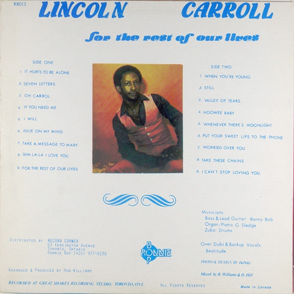 Lincoln Carroll And Beatitude : For The Rest Of Our Lives (LP, Album)