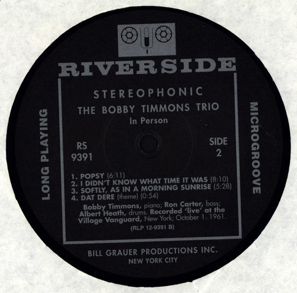 The Bobby Timmons Trio : In Person (LP, Album, Ltd, Num, RE)