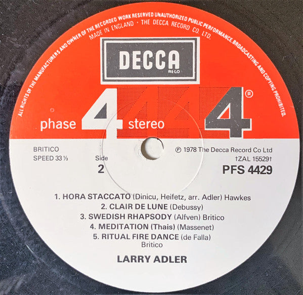 Larry Adler : Harmonica (LP, Album)