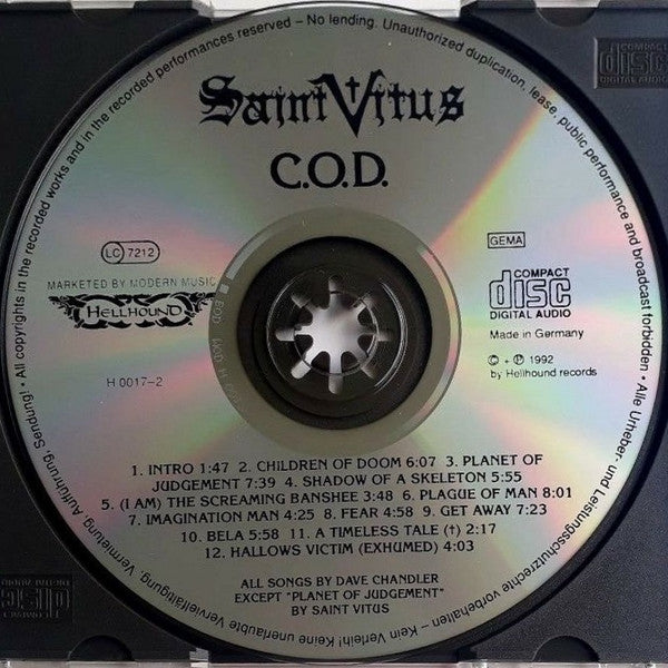 Saint Vitus : C.O.D. (CD, Album, RP)