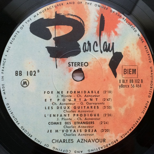 Charles Aznavour : Charles Aznavour Chante En Multiphonie Stéréo - Album No 2 (LP, Comp)