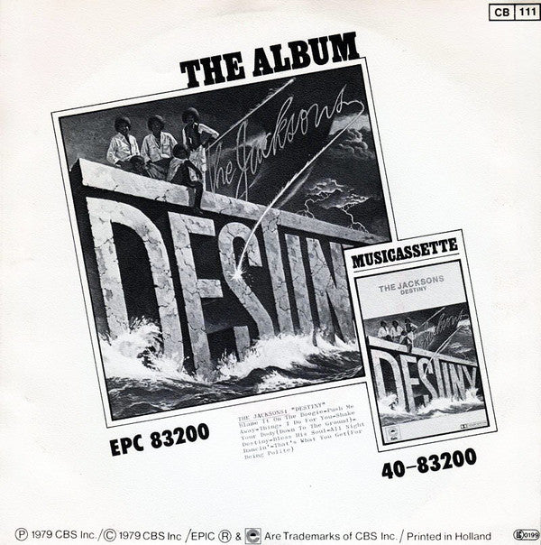 The Jacksons : Shake Your Body (Down To The Ground) (7", Single)