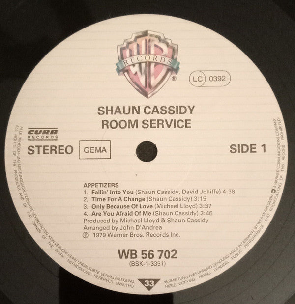Shaun Cassidy : Room Service (LP)