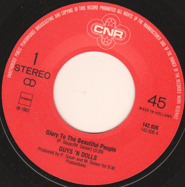 Guys 'n Dolls : Glory To The Beautiful People (7", Single)