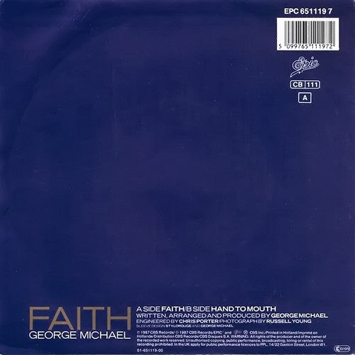 George Michael : Faith (7", Single, Sol)
