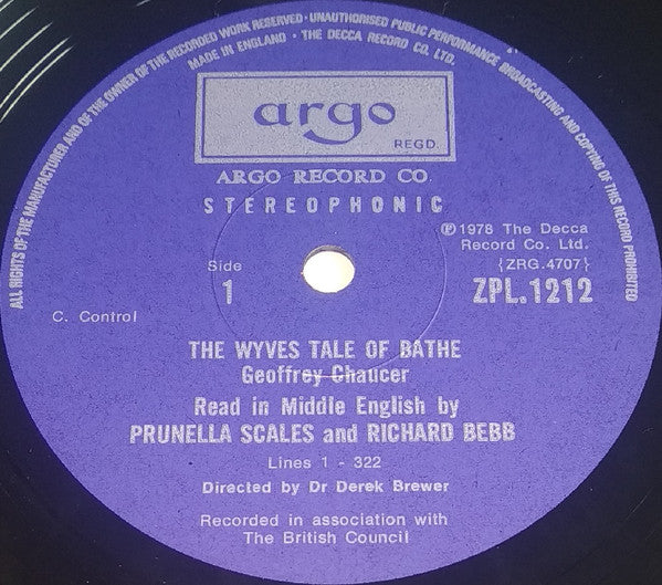Geoffrey Chaucer : The Wife Of Bath's Tale (2xLP)