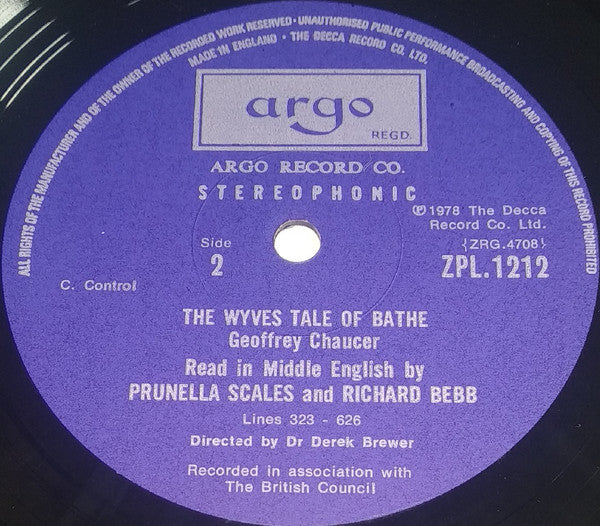 Geoffrey Chaucer : The Wife Of Bath's Tale (2xLP)