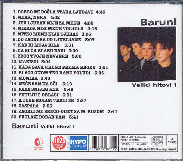 Baruni : Veliki Hitovi 1 (CD, Comp)