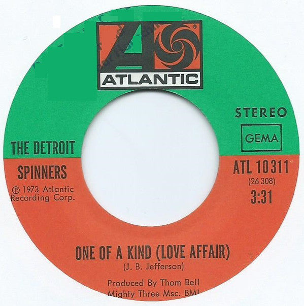 Spinners : One Of A Kind (Love Affair) (7", Single)