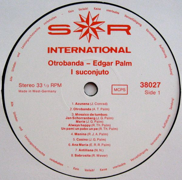 Edgar Palm And His Combo : Otrobanda (LP)
