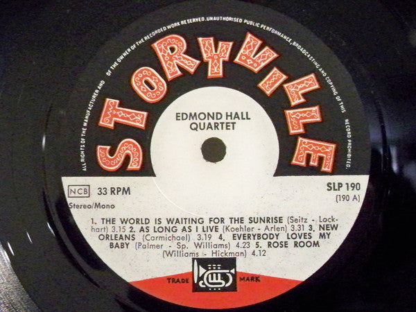 The Edmond Hall Quartet : Edmond Hall Quartet (LP)