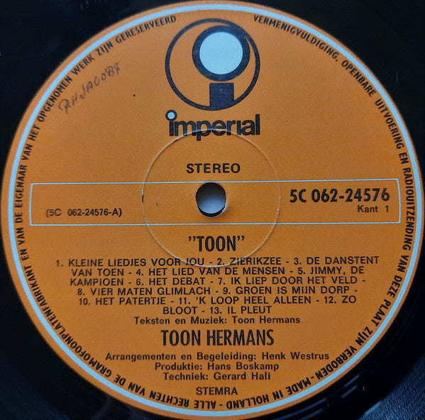 Toon Hermans : Liedjes Voor Jou (LP, Album)
