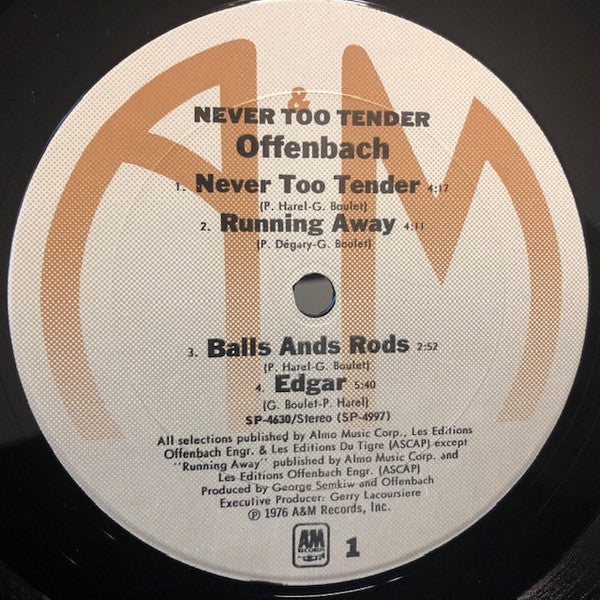 Offenbach : Never Too Tender (LP, Album)