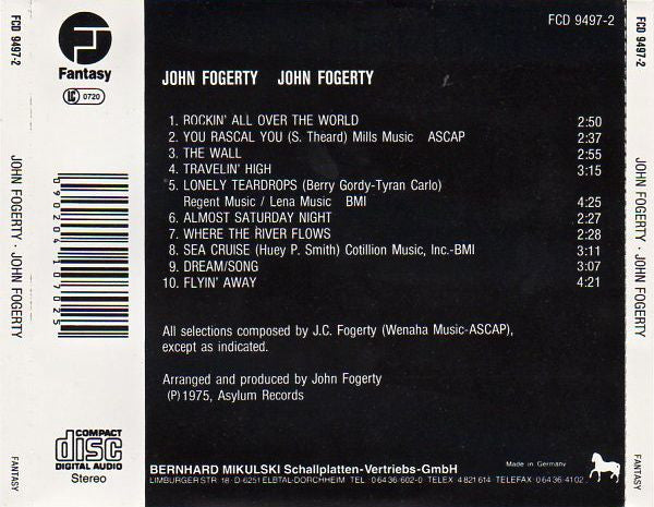 John Fogerty : John Fogerty (CD, Album, RE)