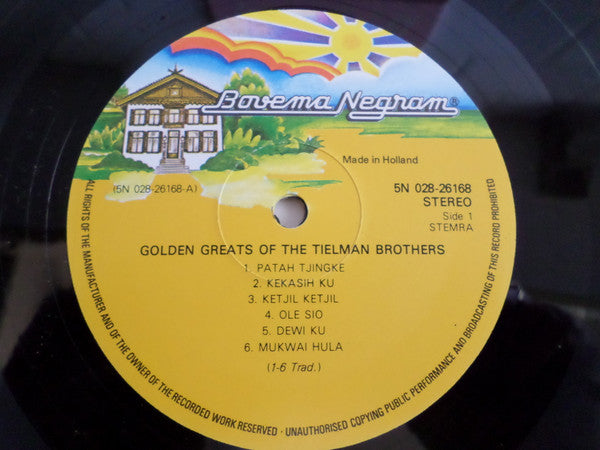 Tielman Brothers : Golden Greats Of The Tielman Brothers (LP, Comp)