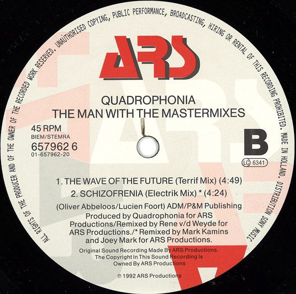 Quadrophonia : The Man With The Mastermixes (12")