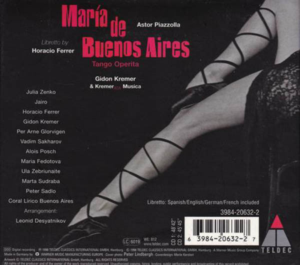 Astor Piazzolla / Horacio Ferrer / Kremerata Musica : María De Buenos Aires (2xCD, Album, Tri)