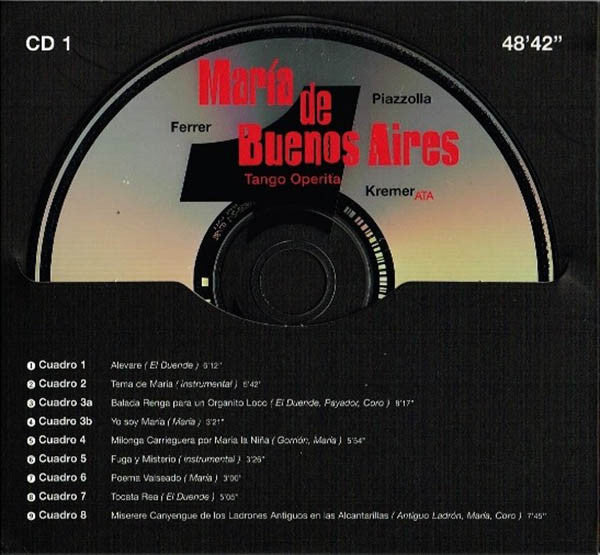Astor Piazzolla / Horacio Ferrer / Kremerata Musica : María De Buenos Aires (2xCD, Album, Tri)