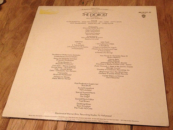 The National Philharmonic Orchestra* Conducted By Leonard Slatkin : The Exorcist (LP)