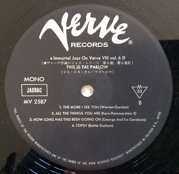 Tal Farlow : This Is Tal Farlow (LP, Mono)