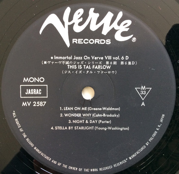 Tal Farlow : This Is Tal Farlow (LP, Mono)