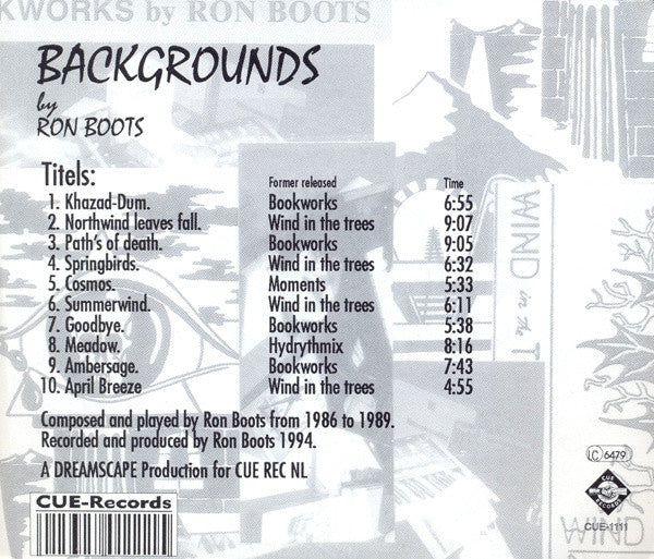 Ron Boots : Backgrounds (CD, Comp)