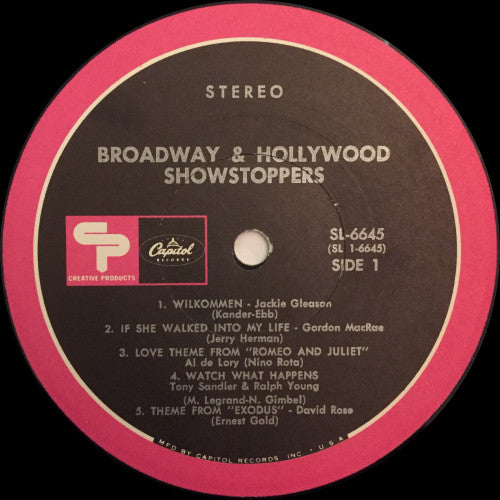 Various : Broadway & Hollywood Showstoppers (LP, Comp, Los)