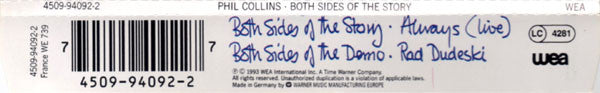 Phil Collins : Both Sides Of The Story (CD, Maxi)