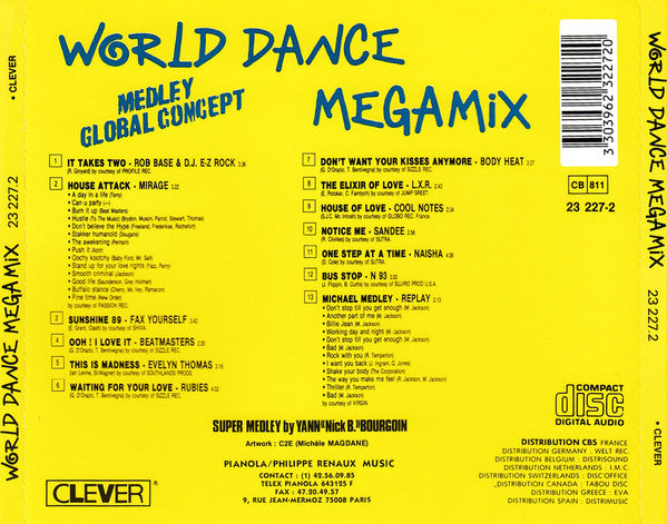 Various : World Dance Megamix (CD, Comp, Mixed)