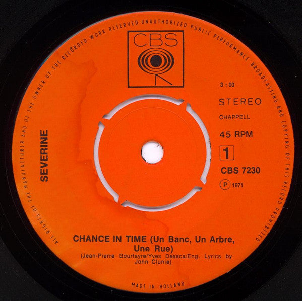 Séverine : Chance In Time (7", Single)