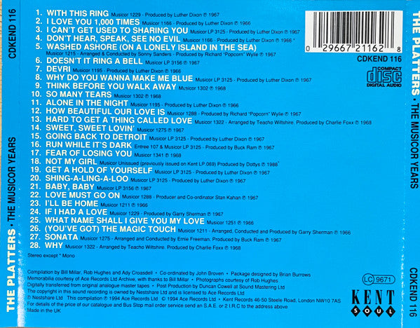 The Platters : The Musicor Years (CD, Comp)