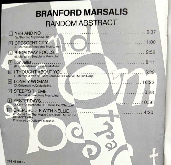 Branford Marsalis : Random Abstract (CD)