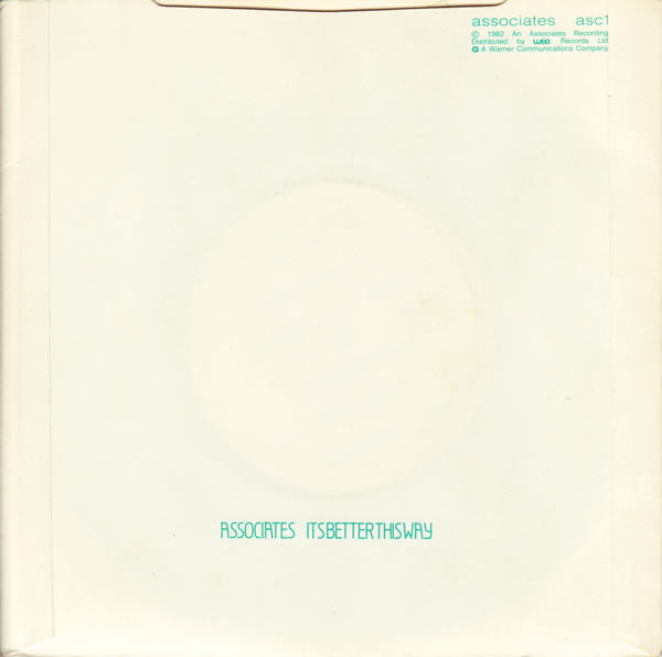 Associates* : Party Fears Two (7", Single)