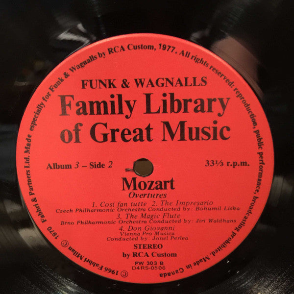 Various, Wolfgang Amadeus Mozart : The Piano  Concerto In B Flat - Funk & Wagnalls Family Library Of Great Music - Album 3 (LP, Comp)