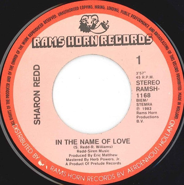 Sharon Redd : In The Name Of Love (7")